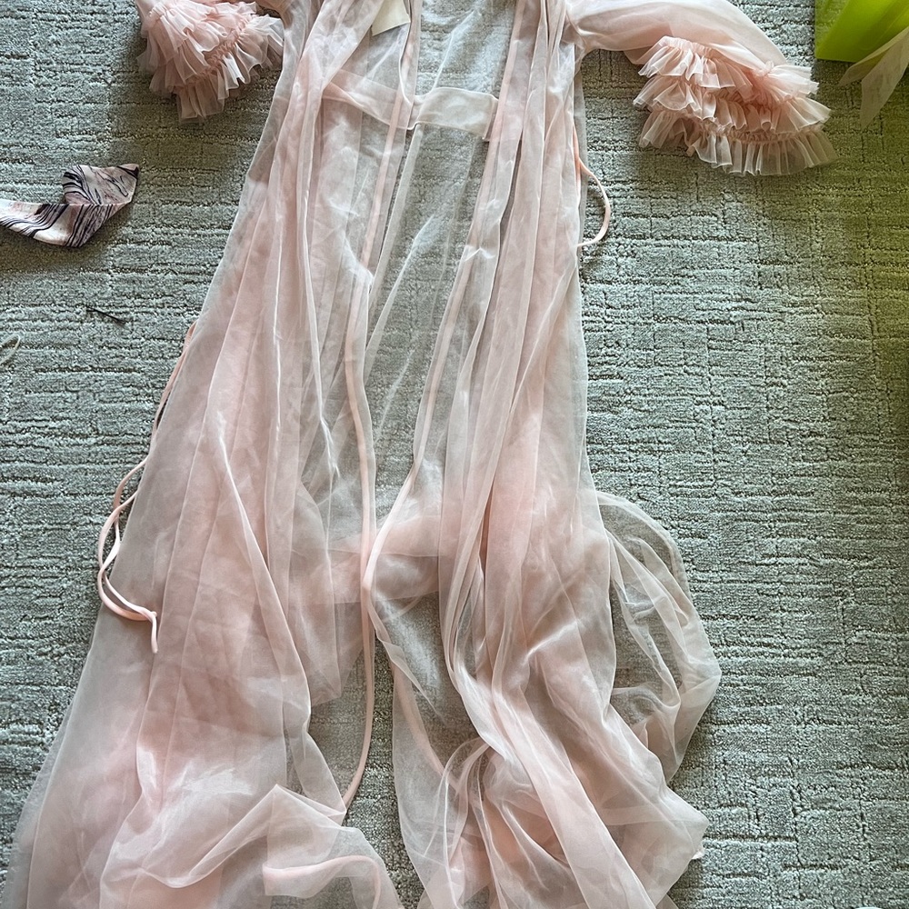 Pink Sheer Robe - Picture 2 of 2